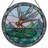 7.8"H Dragonfly Landscape Stained Glass Window Panel-1484853879