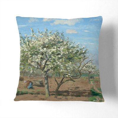 Orchard In Bloom Square Throw Cushion