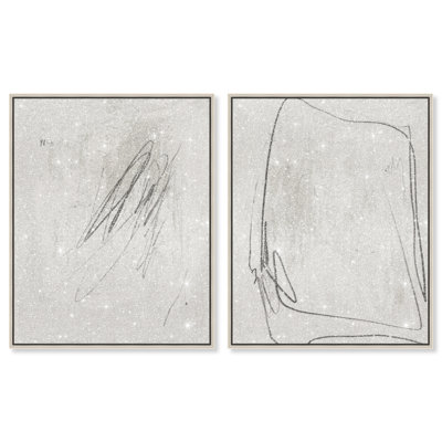 Modernist Set Canvas Abstract Print by Oliver Gal, Black Frame, 16 x 20