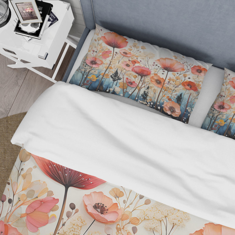 Ensemble de housse de couette Coral Whimsical Botanical Wilds I BeddingMicrofiber / Polyester
