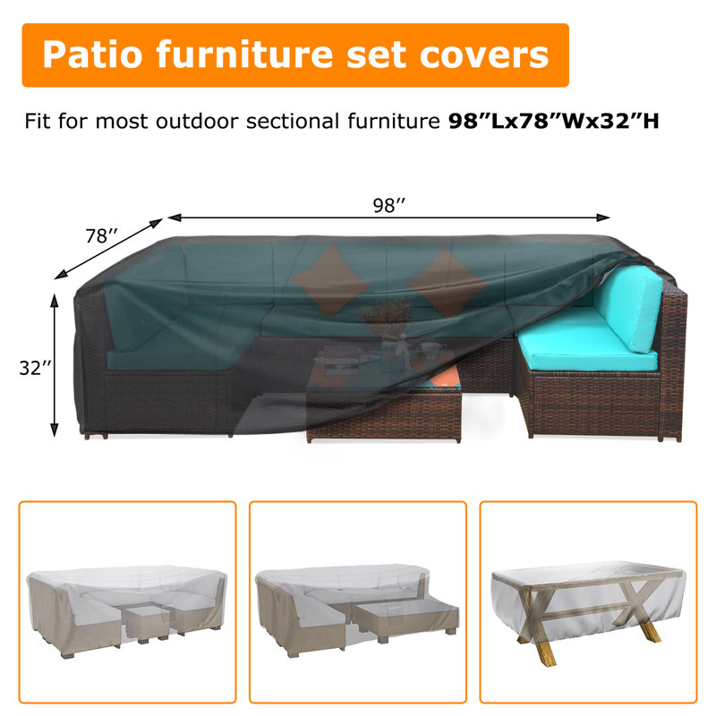 Outdoor Cover, 32" H x 98" W x 78" D