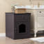 Enceinte en bois pour litière pour chat avec tiroir et table d'appoint