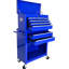 Chariot d'atelier de rangement pour outils très fonctionnel - 8 coffres - bleu-1346132750