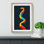 Python Minimalism Art - Framed Print