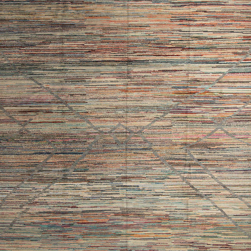 Abstract Indoor Rug, Square 4'