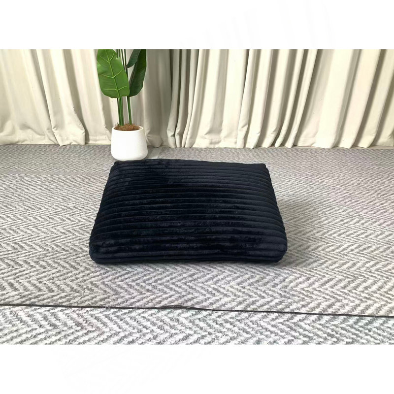 Sofa Back Cushion-Plush-Black