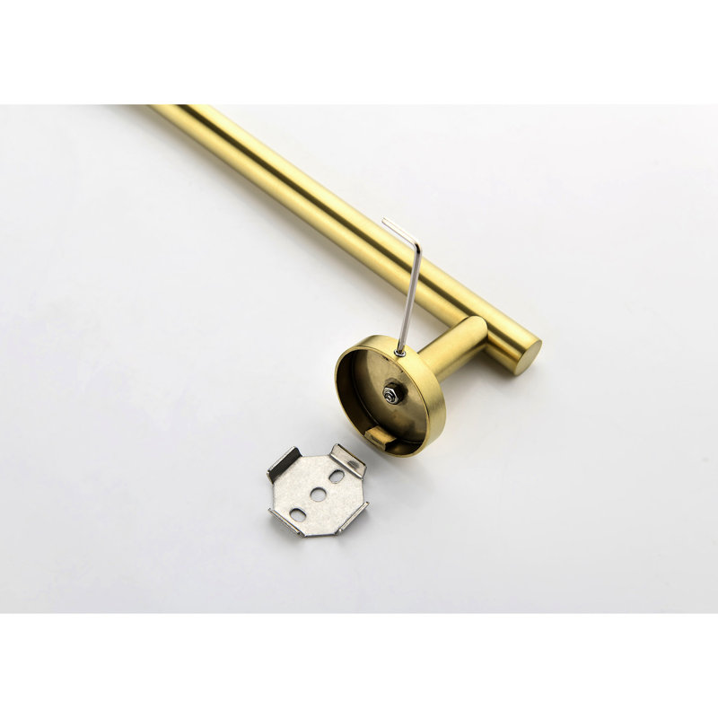 3 Bathroom Hardware In Brushed Gold - Contemporary Design. Prevents Scratches And Rust. For Tidy. Effortless Installation Process Accessory Modern Practical. Smooth Edges . Resists Corrosion. Wall