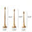 Antique Gold 3-piece Varying Height Taper Candle Holder Set