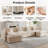 Clitheroe 6-Pieces Large Modular U-Shaped Sectional Sofa, Chenille Upholstered Couch with 2 Removable Ottomans-349618764