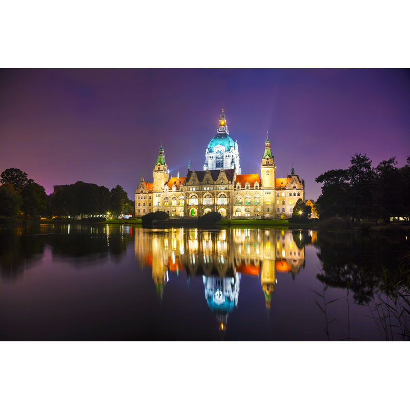 New Town Hall In Hanover by AndreyKrav - Wrapped Canvas Print, 30cm H x 46cm W