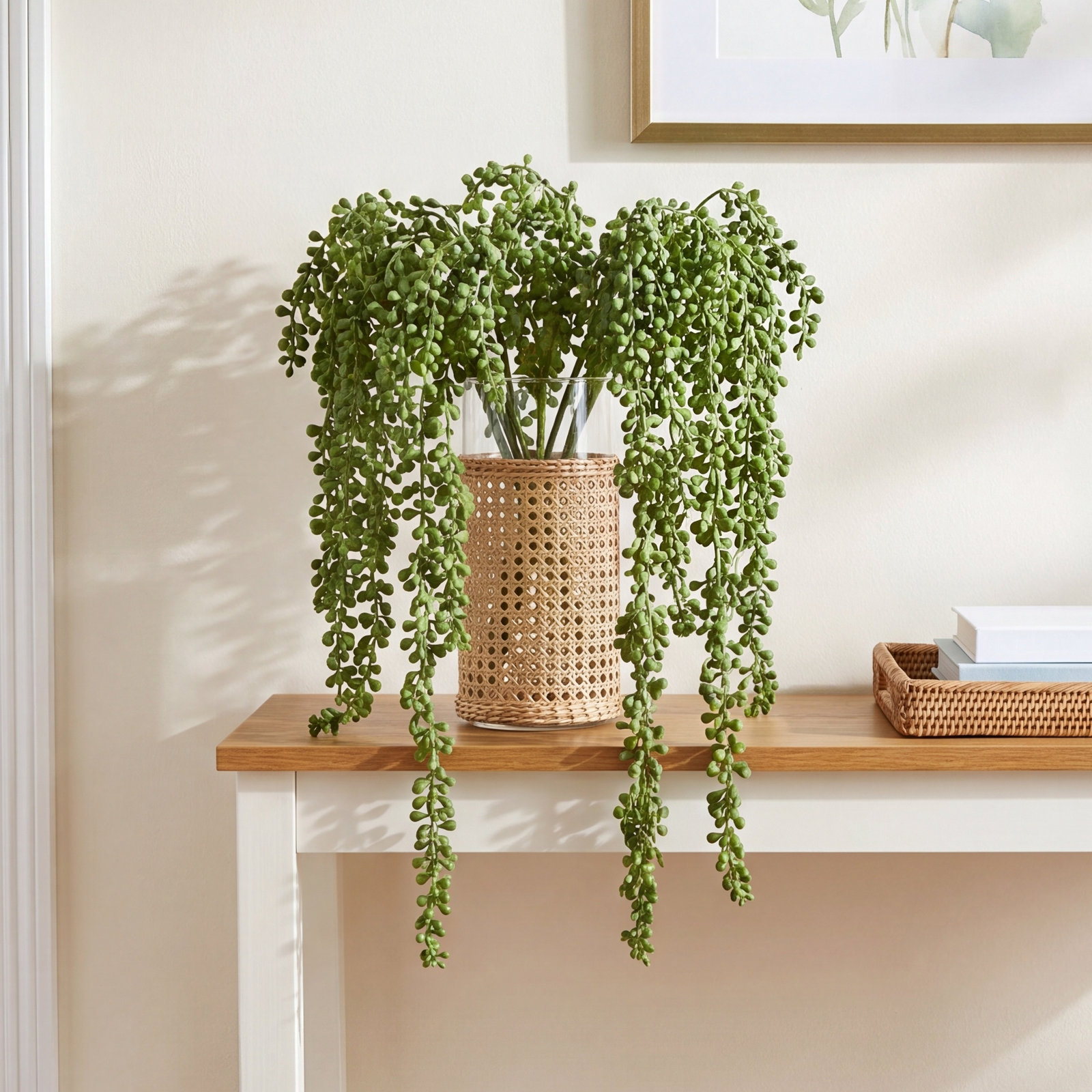 Hanging 18'' Faux Succulent Plant