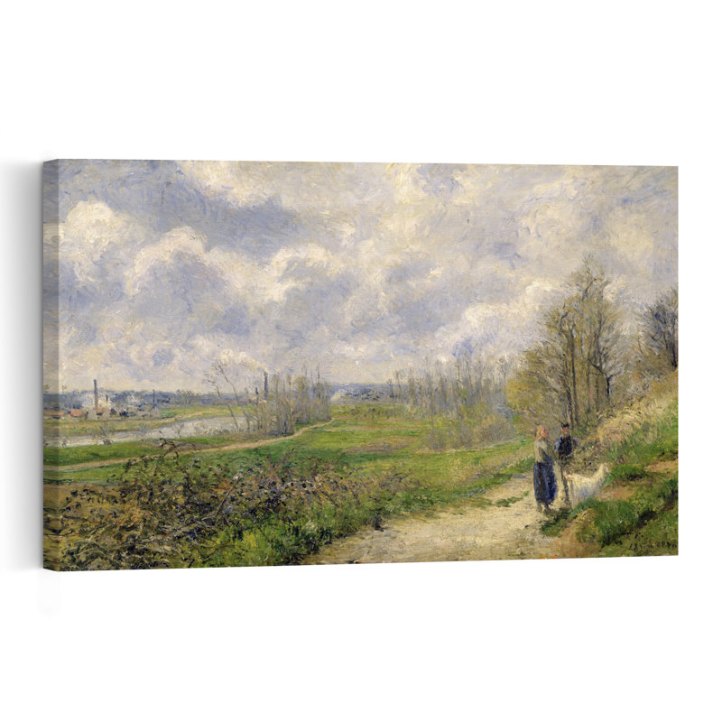 La Sente du Chou, près de Pontoise, 1878. Estampe d'art mural contemporain abstraite impressionniste représentant un paysage.