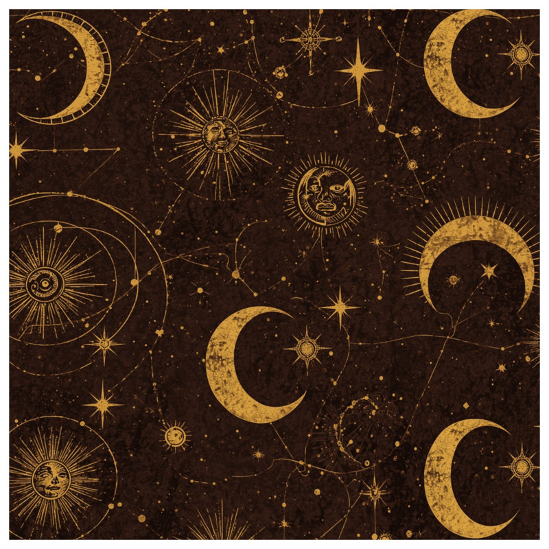 Toile de galerie Celestial Moon Sun, 16 x 16 pouces