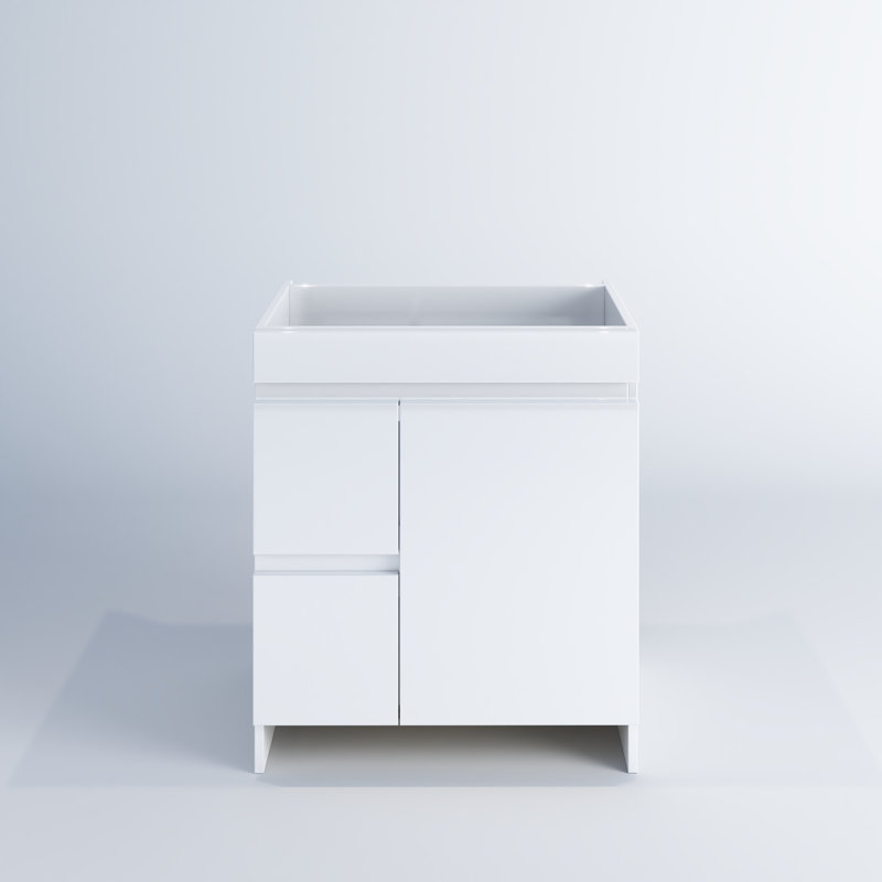 Cinnamon 30 " Single Bathroom Vanity Base, Glossy White