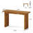 63'' Solid Wood Counter Height Dining Table, Long Bar Table for Home