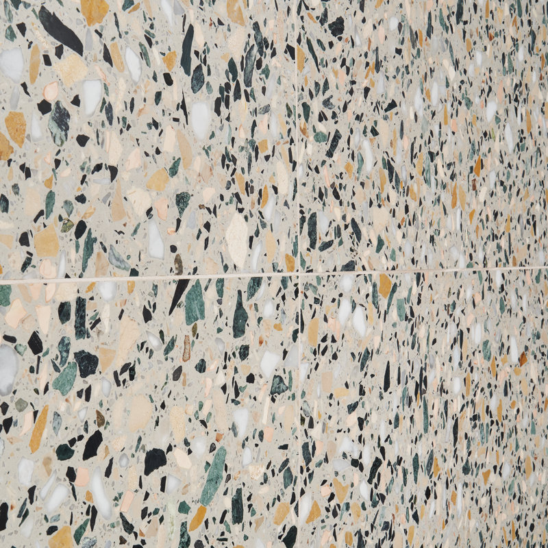 Terrazzo Italy 24x24 Honed Terrazzo Tile, Cava Terra Beige