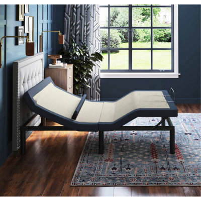 Lit simple réglable TG - inclinaison de la tête / des pieds, positionnement lombaire, massage à 3 niveaux, éclairage à DEL sous le lit, fonction d'inclinaison de la base sans fil, soutien, massages, dessous