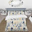 Ensemble de housse de couette floral bleu et blanc-879654093