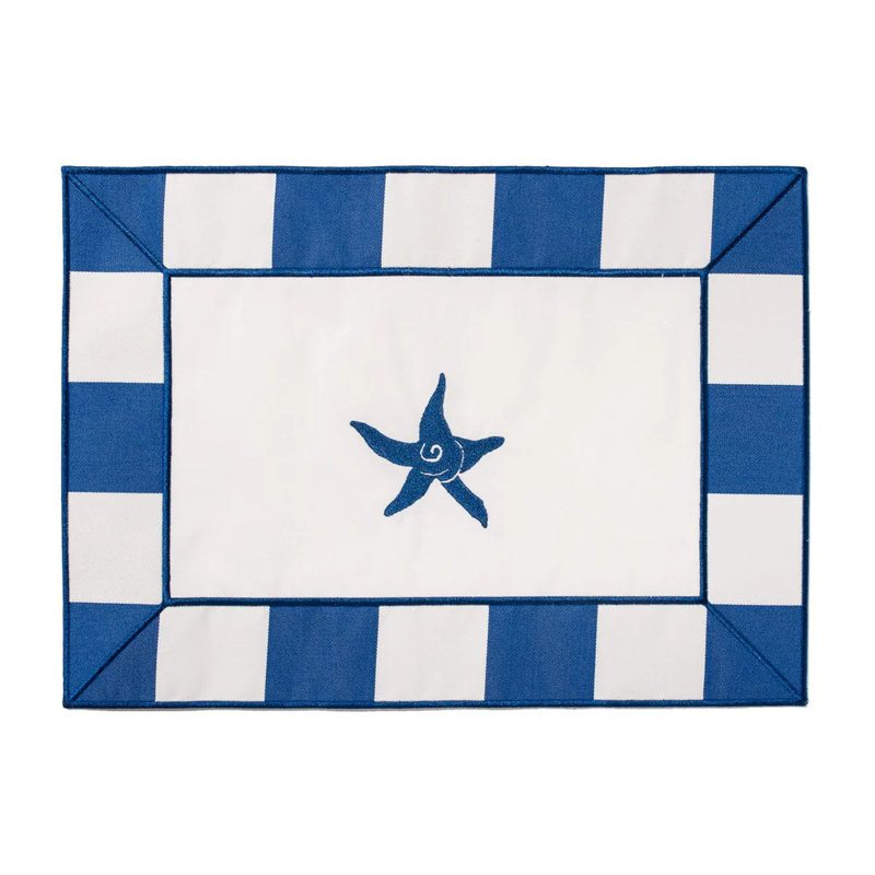 Placemat, Blue/White