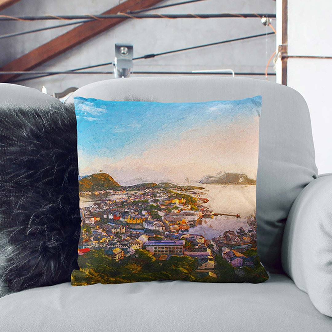 Alesund in Norway Cushion with Filling