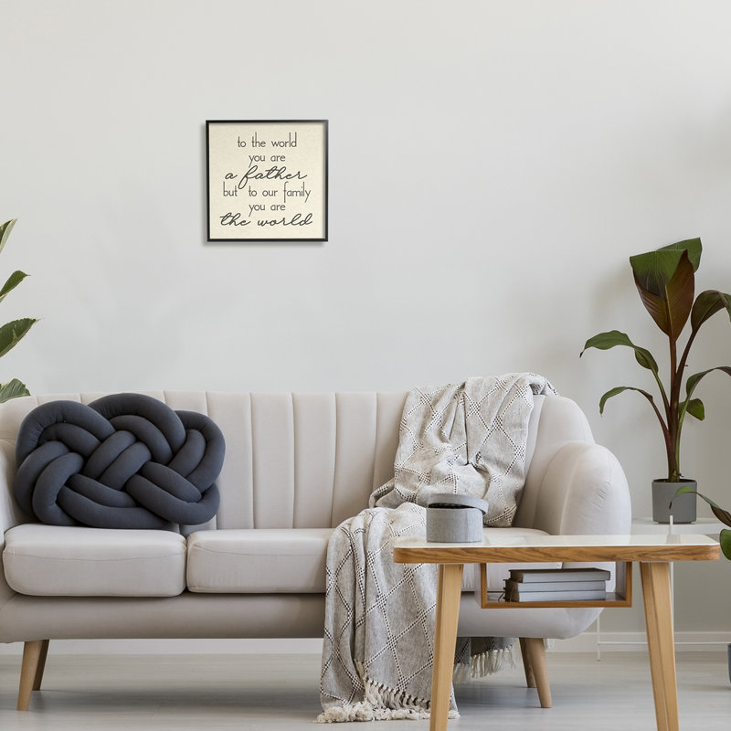 Vous êtes le père du monde, appréciation par Lil 'Rue - impression, Giclée encadrée noir minuit, H 12 po x l 12 po x P 1,5 po