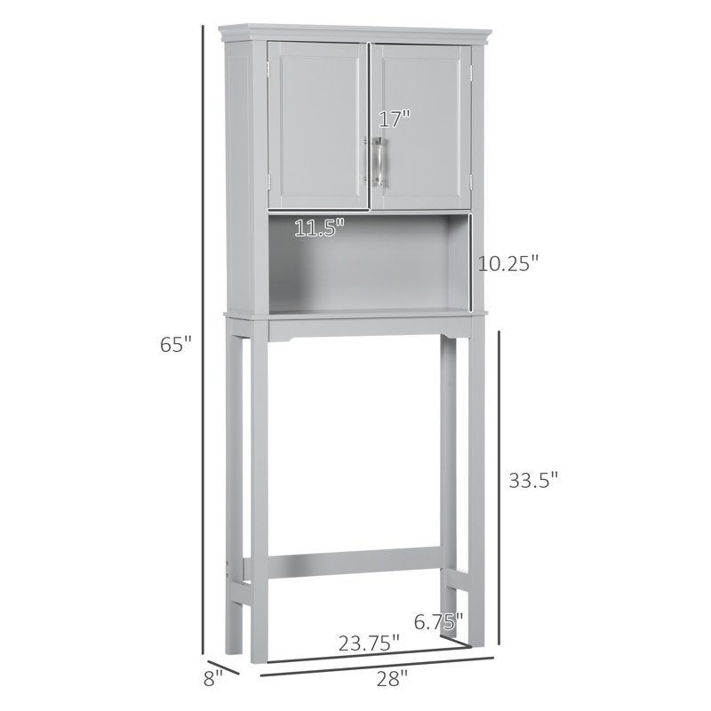 Armoire de rangement moderne au-dessus de la toilette