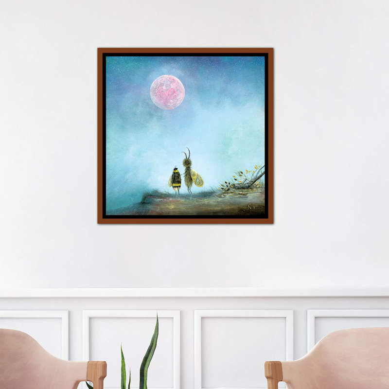 Le message de Neil Thompson - reproduction d'art, H 37 po x l 37 po x P 1,5 po, Toile à cadre en bois classique, Pas de tapis