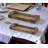 Set Of Two Brown Rectangular Solid Wood Serving Tray With Handles