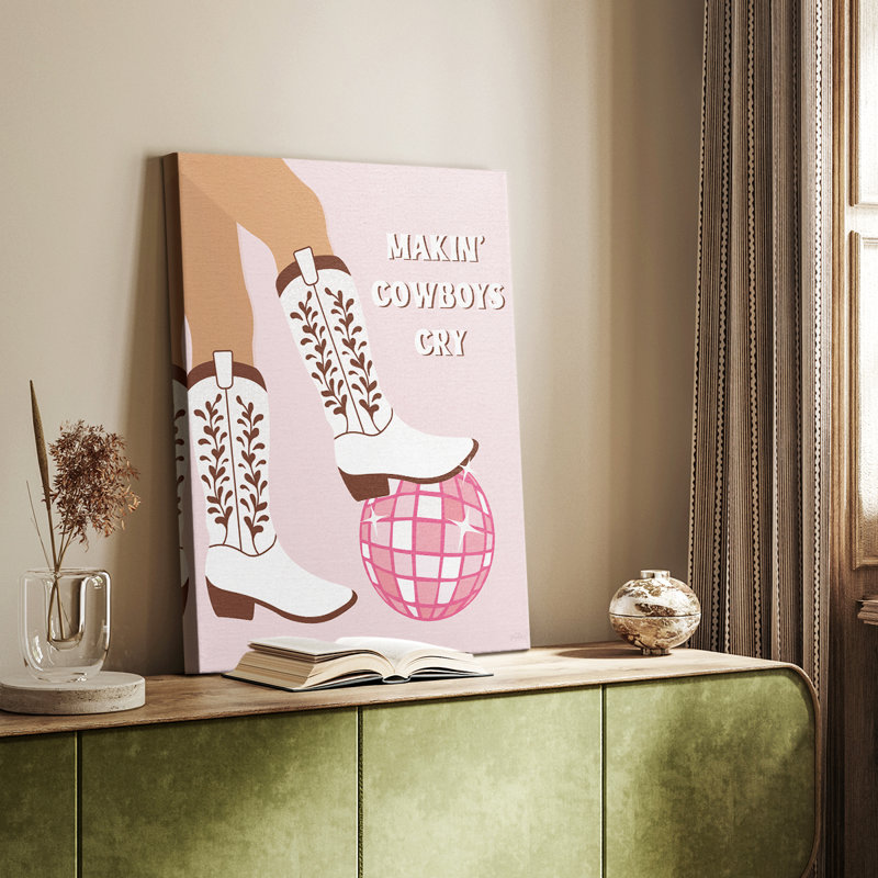 Makin Cowboys Cry - galerie sur mesure enveloppée Cavas, H 18 po x l 12 po