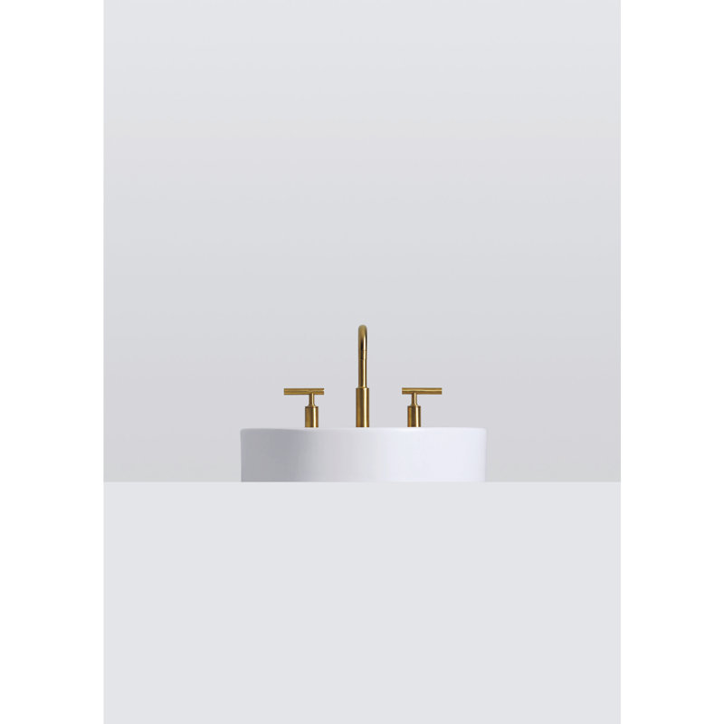 Purist Widespread Faucet, Vibrant Brushed Moderne Brass