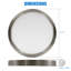 Plafonnier encastré rond moderne à DEL, plafonnier blanc chaud 3000 K, finition nickel brossé, intensité variable 10 à 100%, luminaire mince de 11/13 po pour les espaces intérieurs-55048188