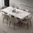 Faux Marble White Rectangular Dining Table Sets-105170464