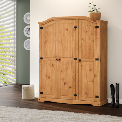 Palmea 3 Door Solid Wood Wardrobe
