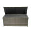 Rangement pour terrasse 113 gallons - gris Boîte de terrasse avec couvercle Très grand espace pour les coussins. Doublure amovible, rouille. Portable et utile. Boîte de jardin. Gris léger, cadre. Water Liner. Extérieur