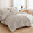 Andency Light Grey Comforter King Size Set with Sheets - 7 Pieces Boho Bed in a Bag Tufted Bedding Sets Lightweight All Season Bed Set with Comforter, Sheets, Pillowcases & Shams-124621807-124621826