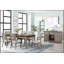 Table de salle à manger décontractée 6 tiroirs deux tons avec rangement spacieux et plateau spacieux, parfait pour les salles à manger modernes.-630861975