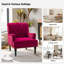 Fauteuil capitonné en velours avec garniture cloutée 28,5 po Jakub -623333626