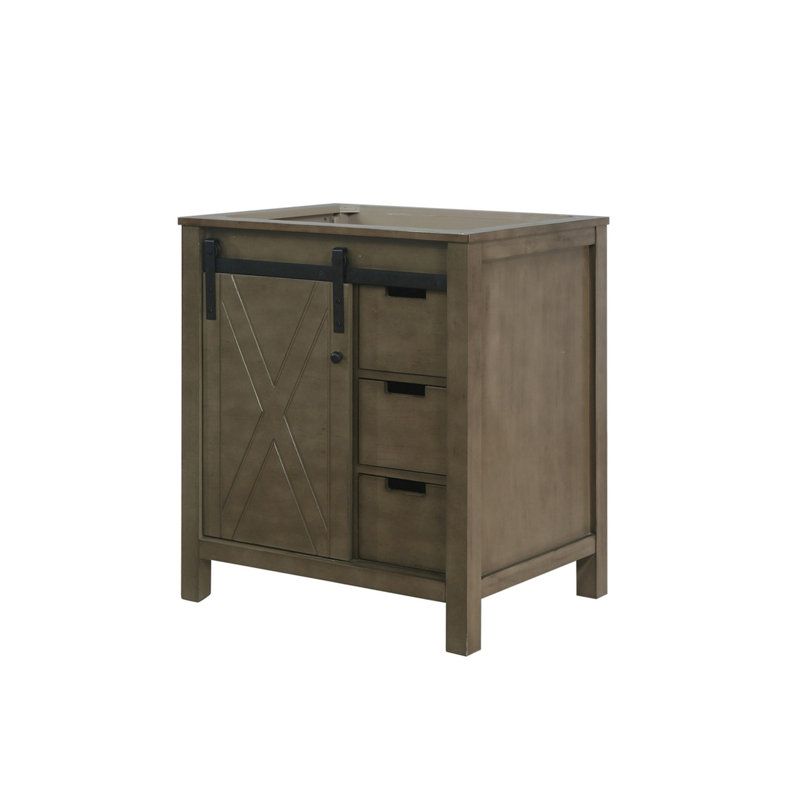 Marsyas 30" Rustic Brown Birch Freestanding Vanity Cabinet