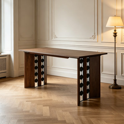 French-style Retro Solid Wood Iron Practical Desk