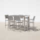 Lysa Rectangular 6 - Person 59" Long Aluminum Bar Height Dining Set