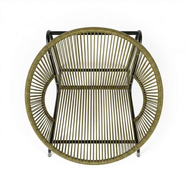 Chaises longues d'extérieur en osier tressé Acapulco Wicker, Vert