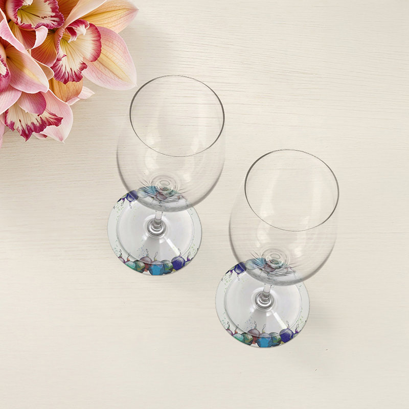 Sous-verres ronds en cuir Vegan