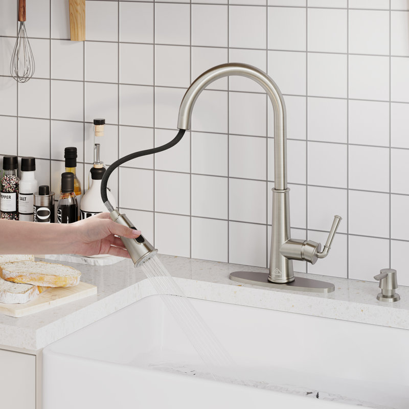 Robinet de cuisine Willow, Nickel brossé