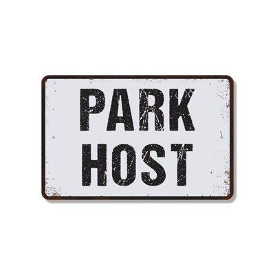 Park Host Personalized (2 Pack) 8 Inch x 12 Inch Plastic Sign