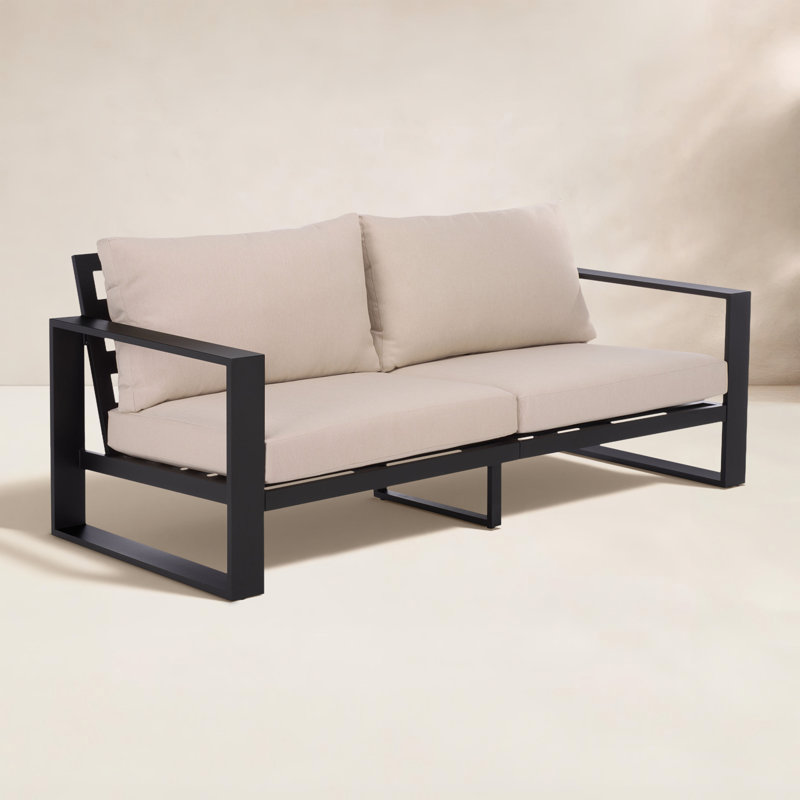 Canapé en aluminium Dwyer Fash, Noir