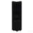 62" Tall Double Door Corner Linen Cabinet With Four Shelves Black
