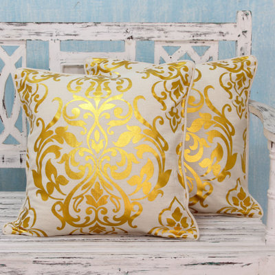 Damask Cotton Pillow Cover