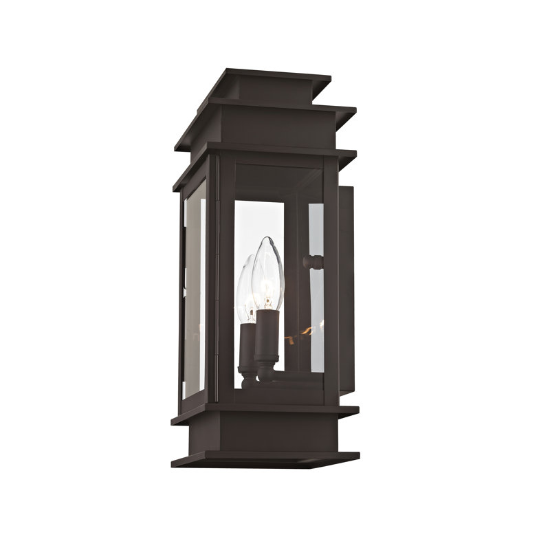 North Point 2 - Bulb Outdoor Wall Lantern, 14" H x 7.5" W x 5.75" D, Bronze