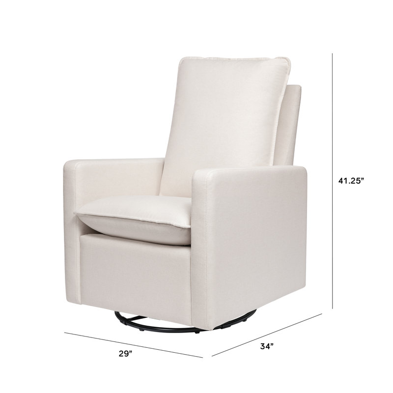 Cali 30" Performance Grey Eco-Weave Pillowback Swivel Glider