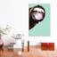 Sneaky Sloth Blowing Bubble Gum In Green by Big Nose Work - Print on Canvas-56674848-112913698